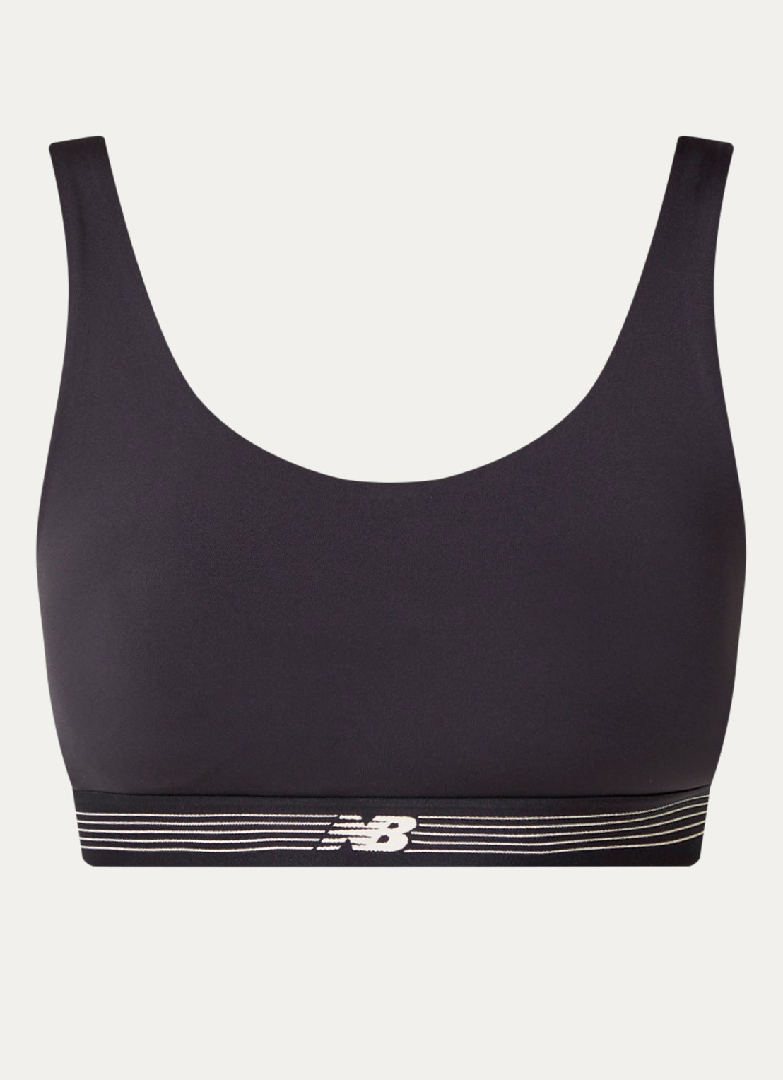 New Balance Sport bh met light support en uitneembare vulling - voorkant antraciet