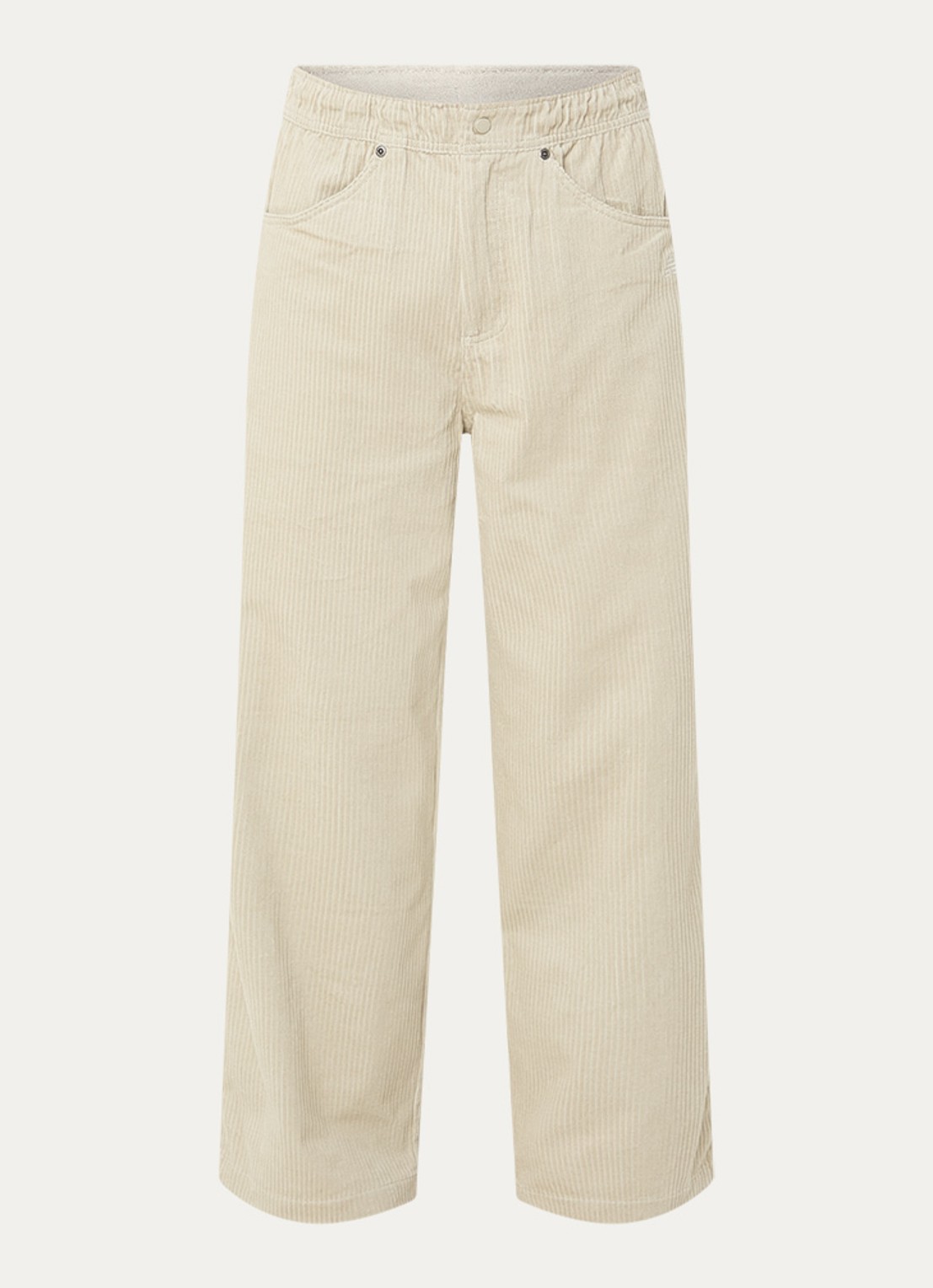 New Balance Straight fit broek van fluweel met steekzakken - voorkant 2 khaki
