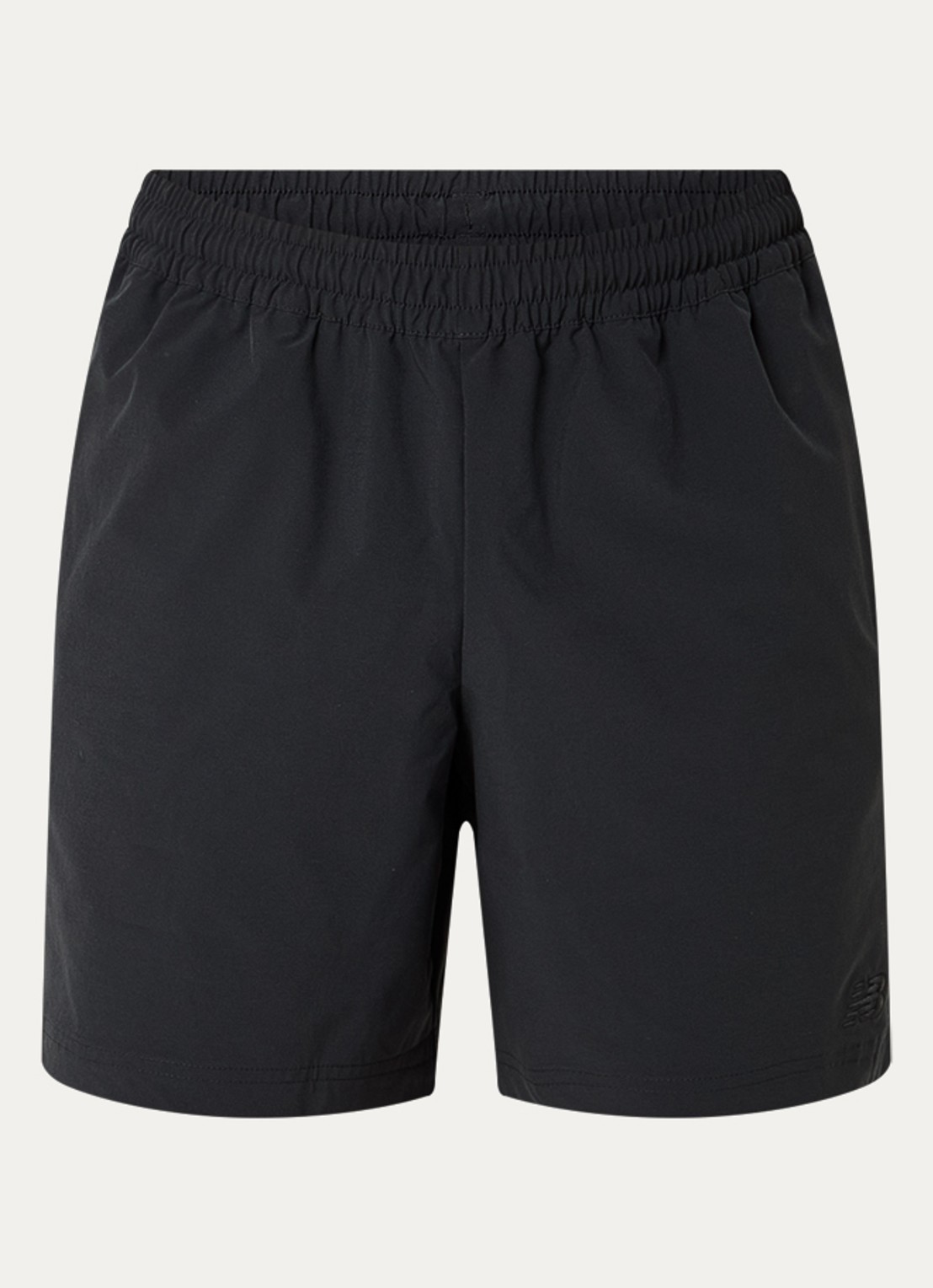 New Balance Straight fit korte trainingsbroek met steekzakken - voorkant 3 zwart