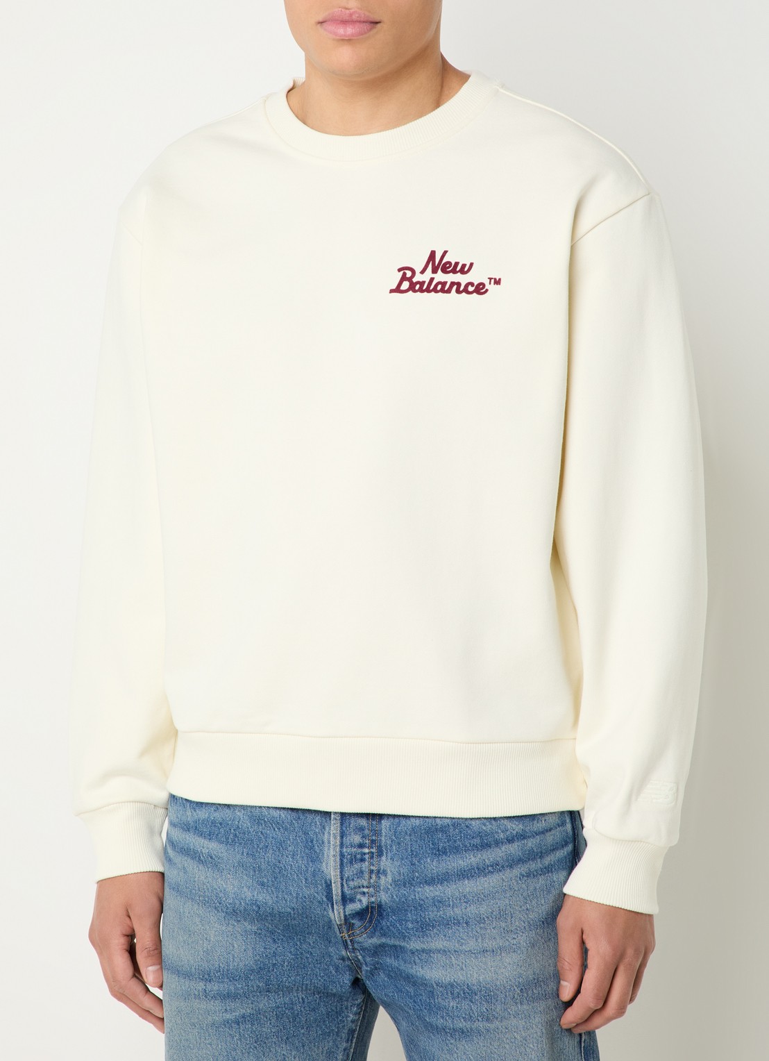 New Balance Sweater met logo - detail 4 creme