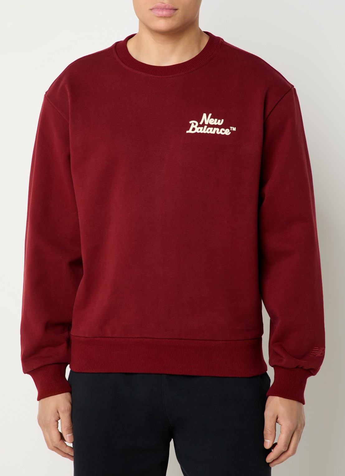 New Balance Sweater met logo - detail 4 bordeauxrood