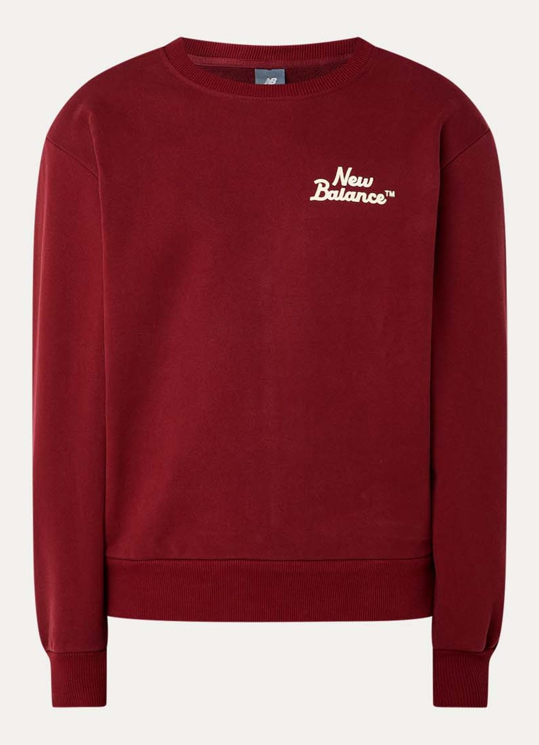 New Balance Sweater met logo - voorkant 2 bordeauxrood