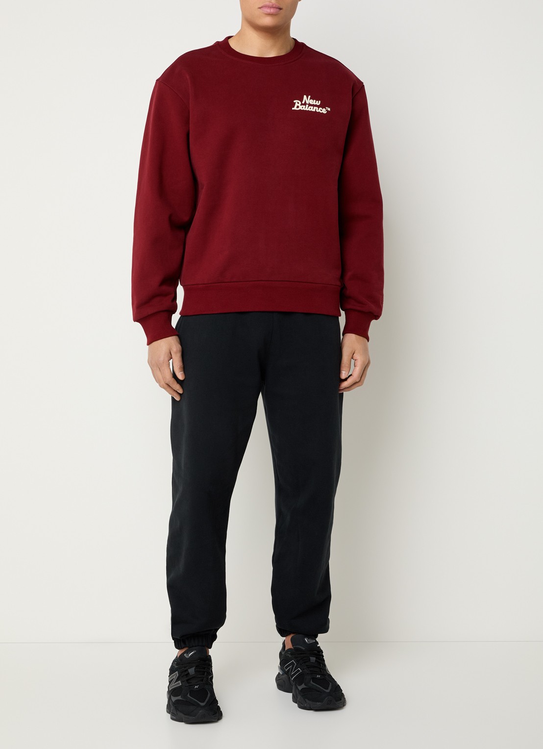 New Balance Sweater met logo - voorkant 3 bordeauxrood