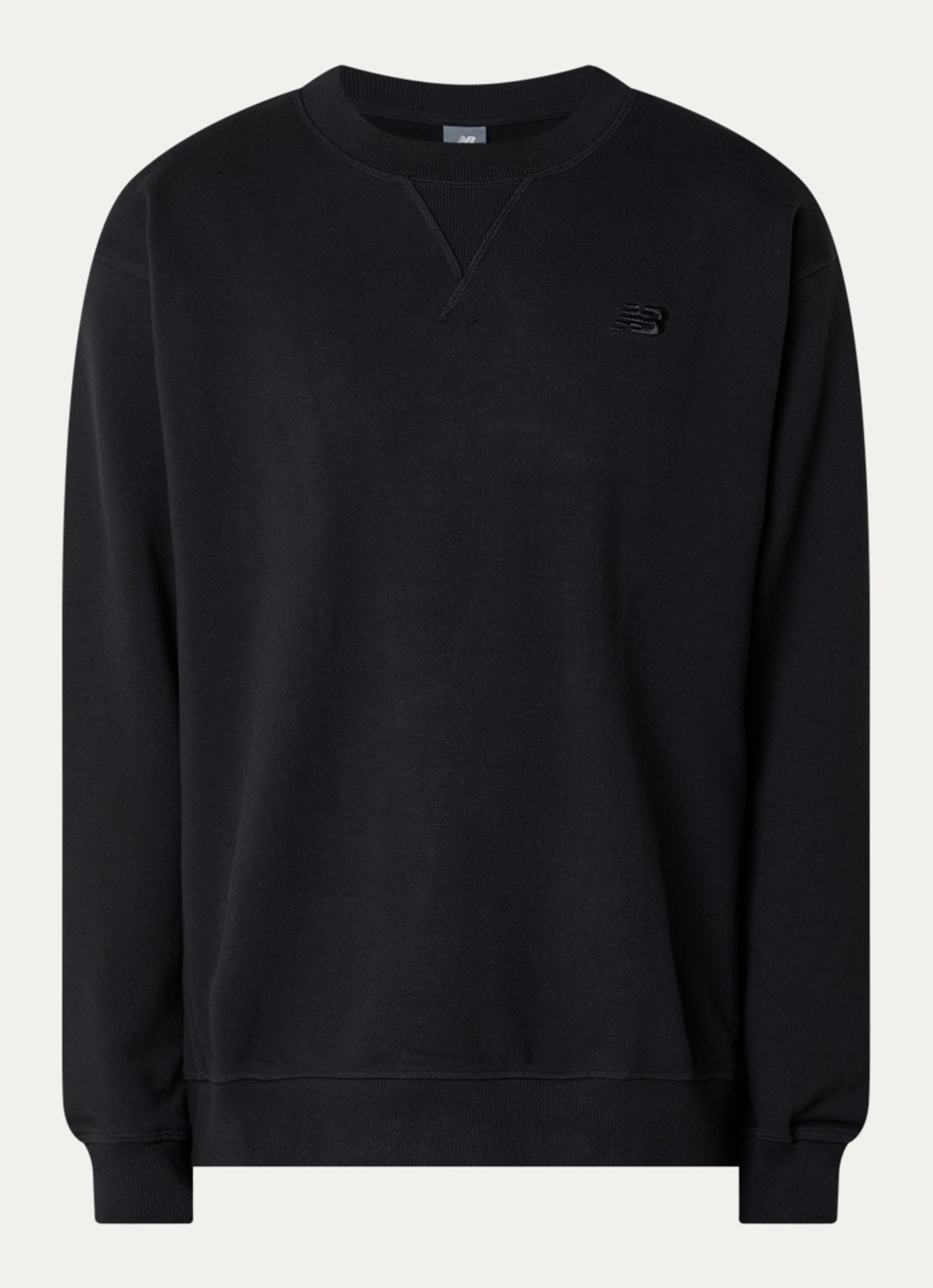 New Balance Sweater met logoborduring - voorkant 3 zwart