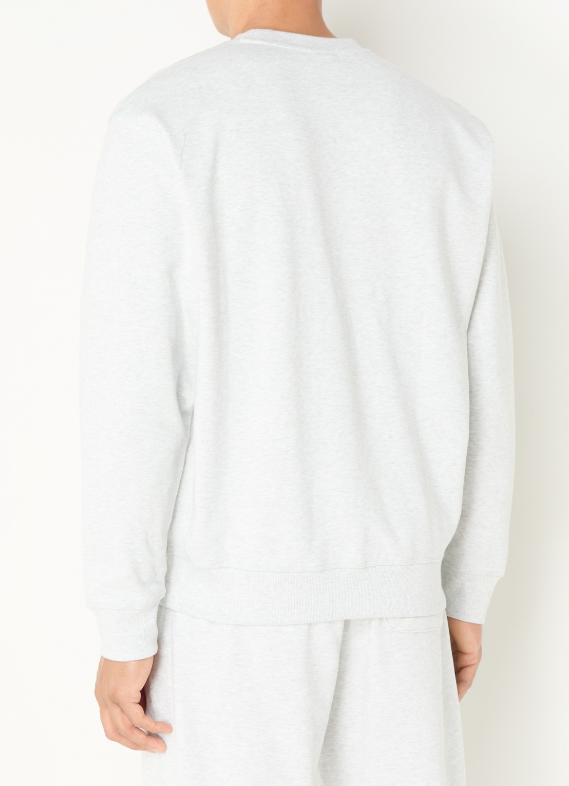 New Balance Sweater met logoborduring - achterkant 2 lichtgrijs