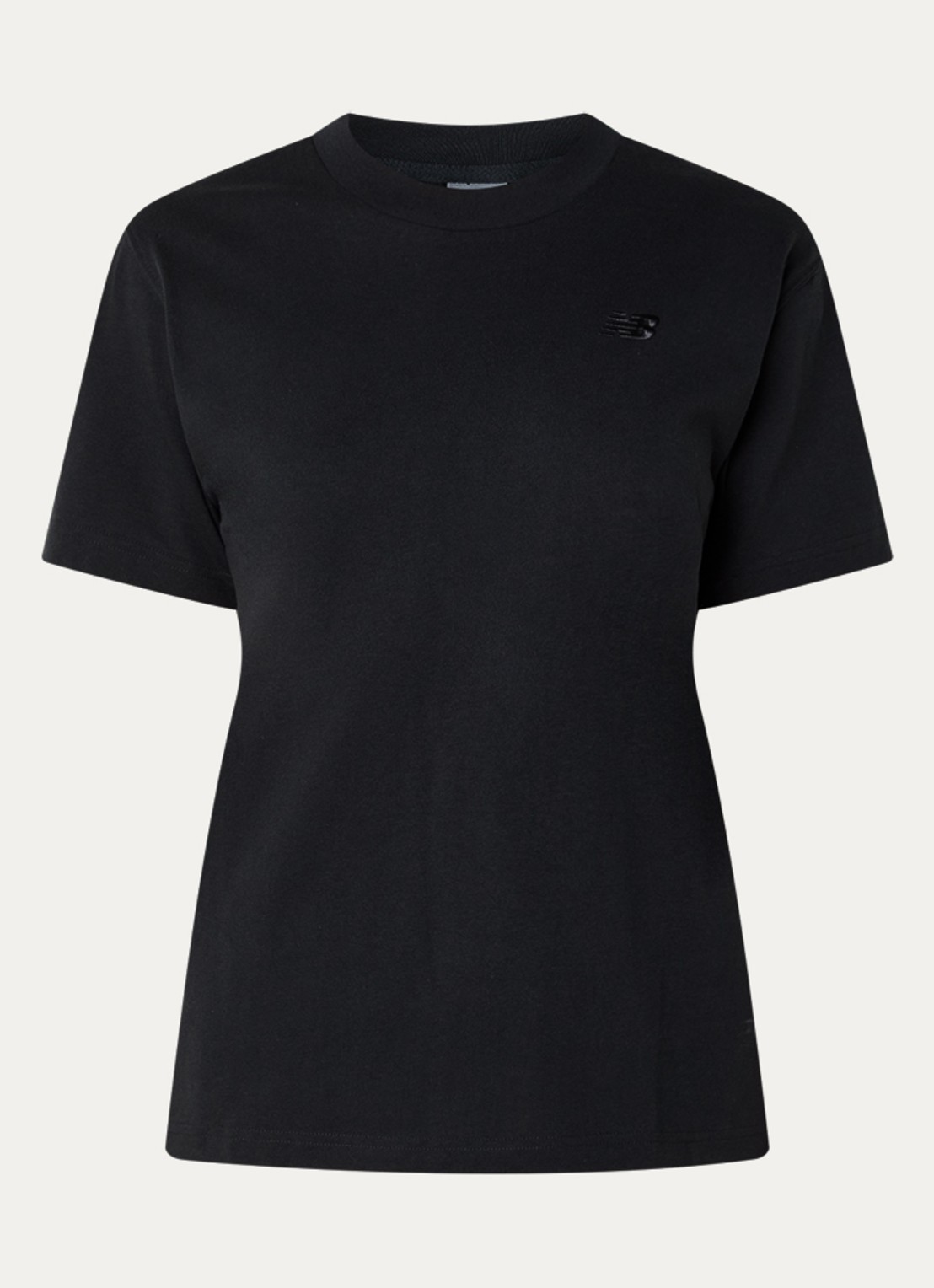 New Balance T-shirt met logoborduring - voorkant zwart