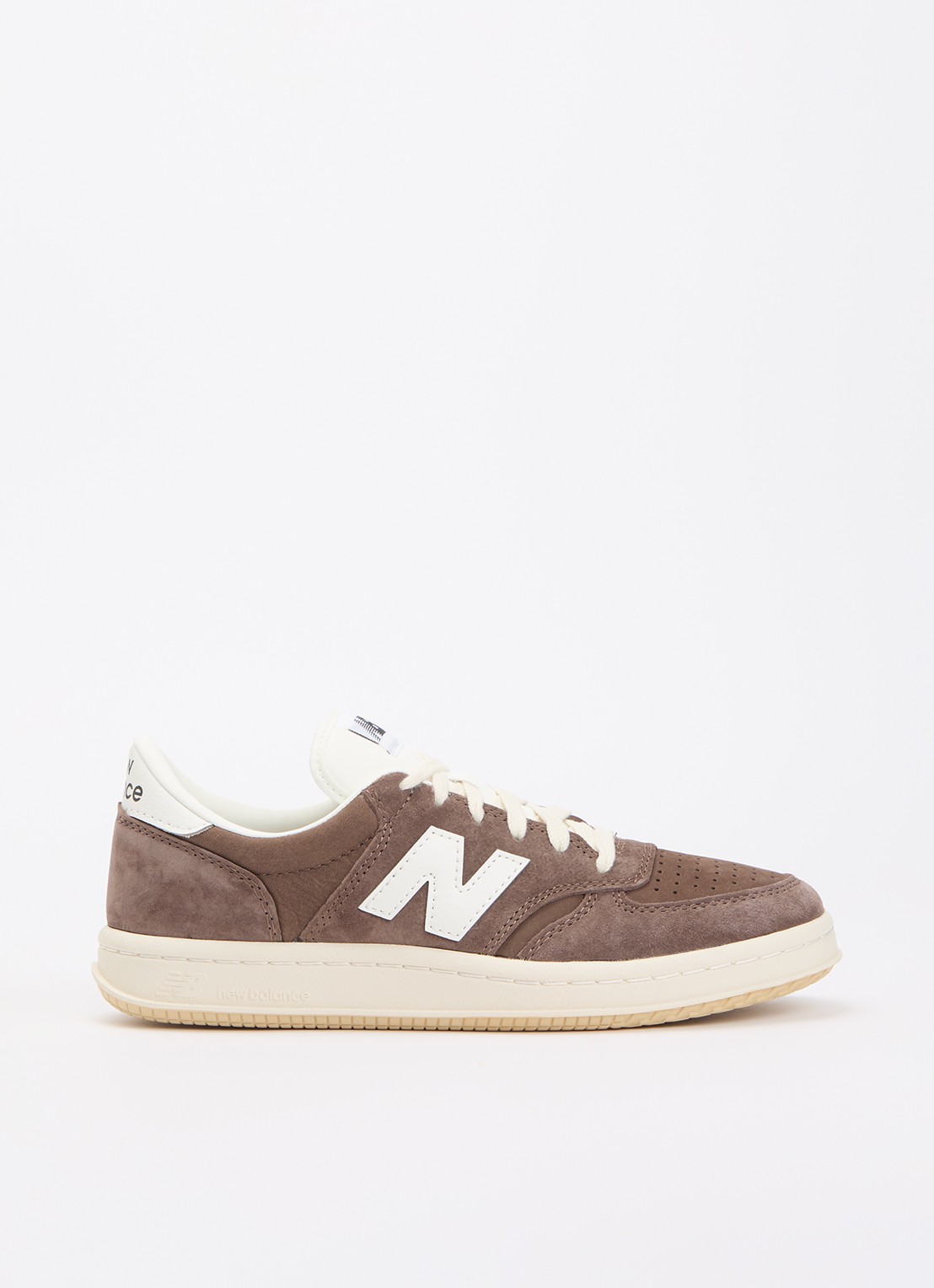 New Balance T500 sneaker van suède - voorkant 2 bruin