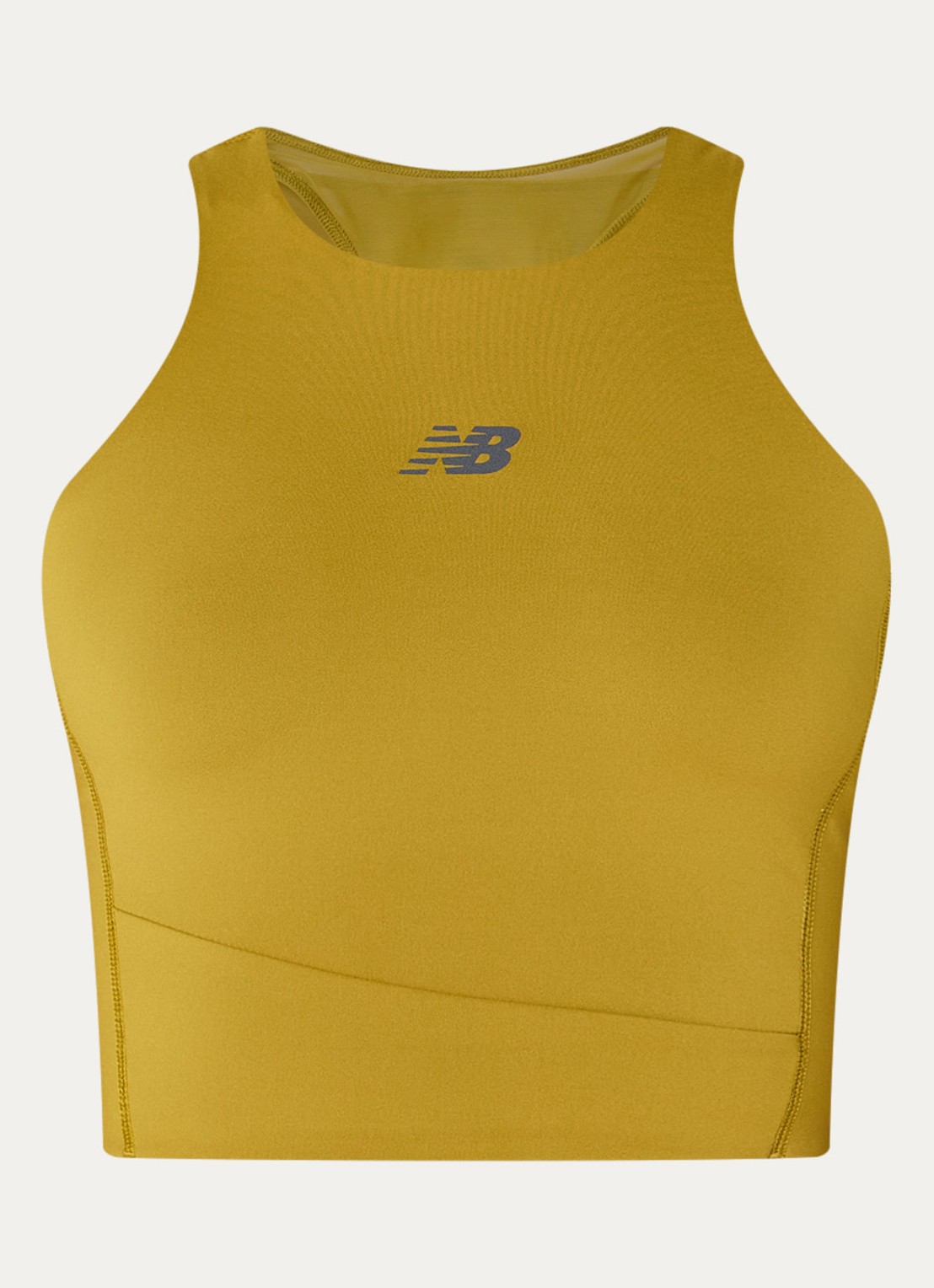 New Balance Tanktop met logo - voorkant 3 okergeel
