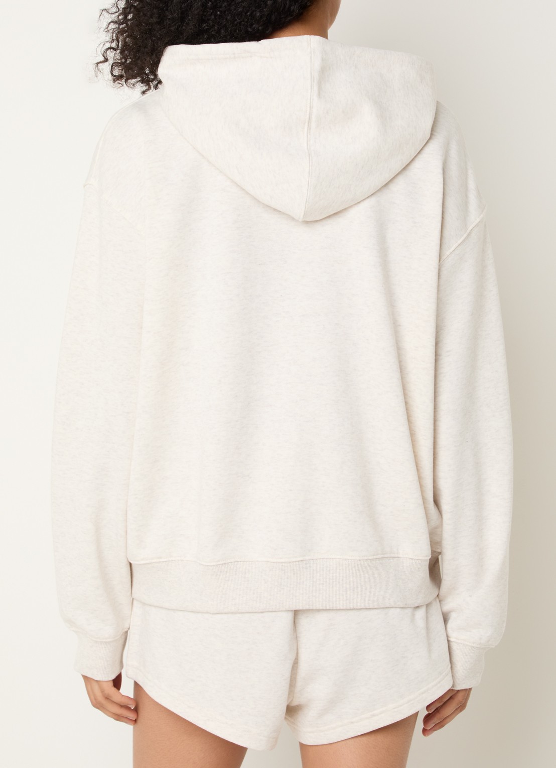 New Balance Trackside hoodie met logoborduring - achterkant 5 grijs