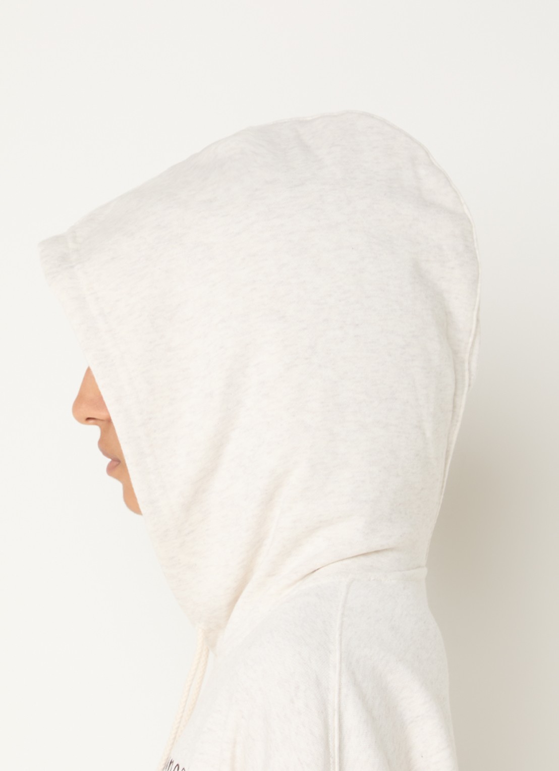 New Balance Trackside hoodie met logoborduring - detail 4 grijs