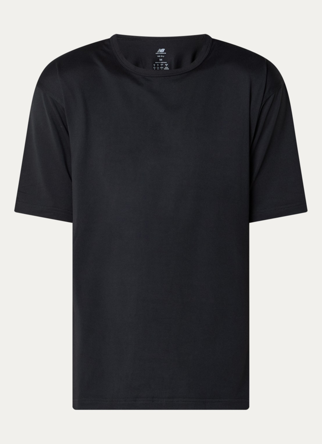 New Balance Trainings T-shirt met logo - voorkant 3 zwart