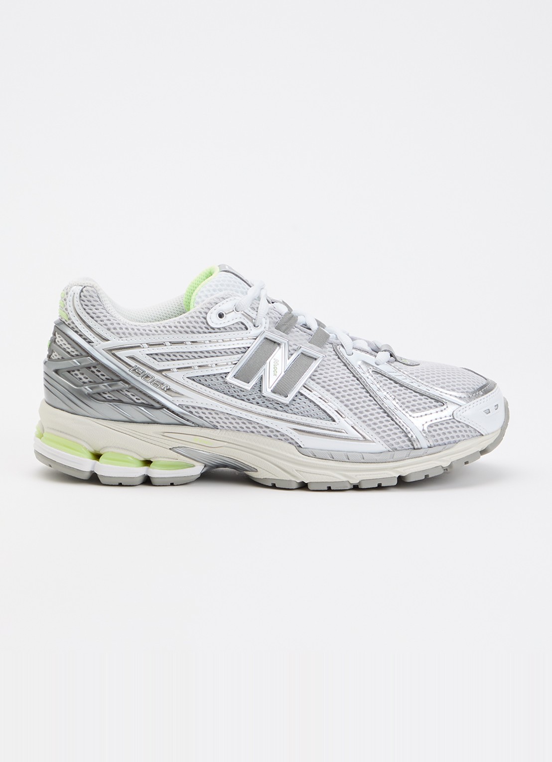 New Balance U19063NQ sneaker met logo en details van leer  - voorkant 2 grijs