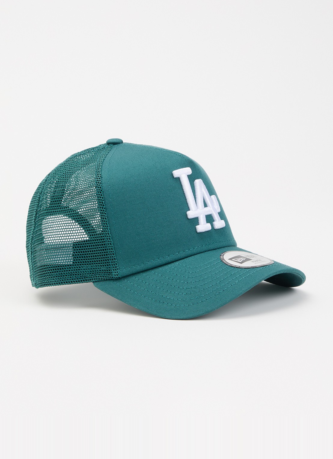 New Era Pet met logoborduring - voorkant zeegroen