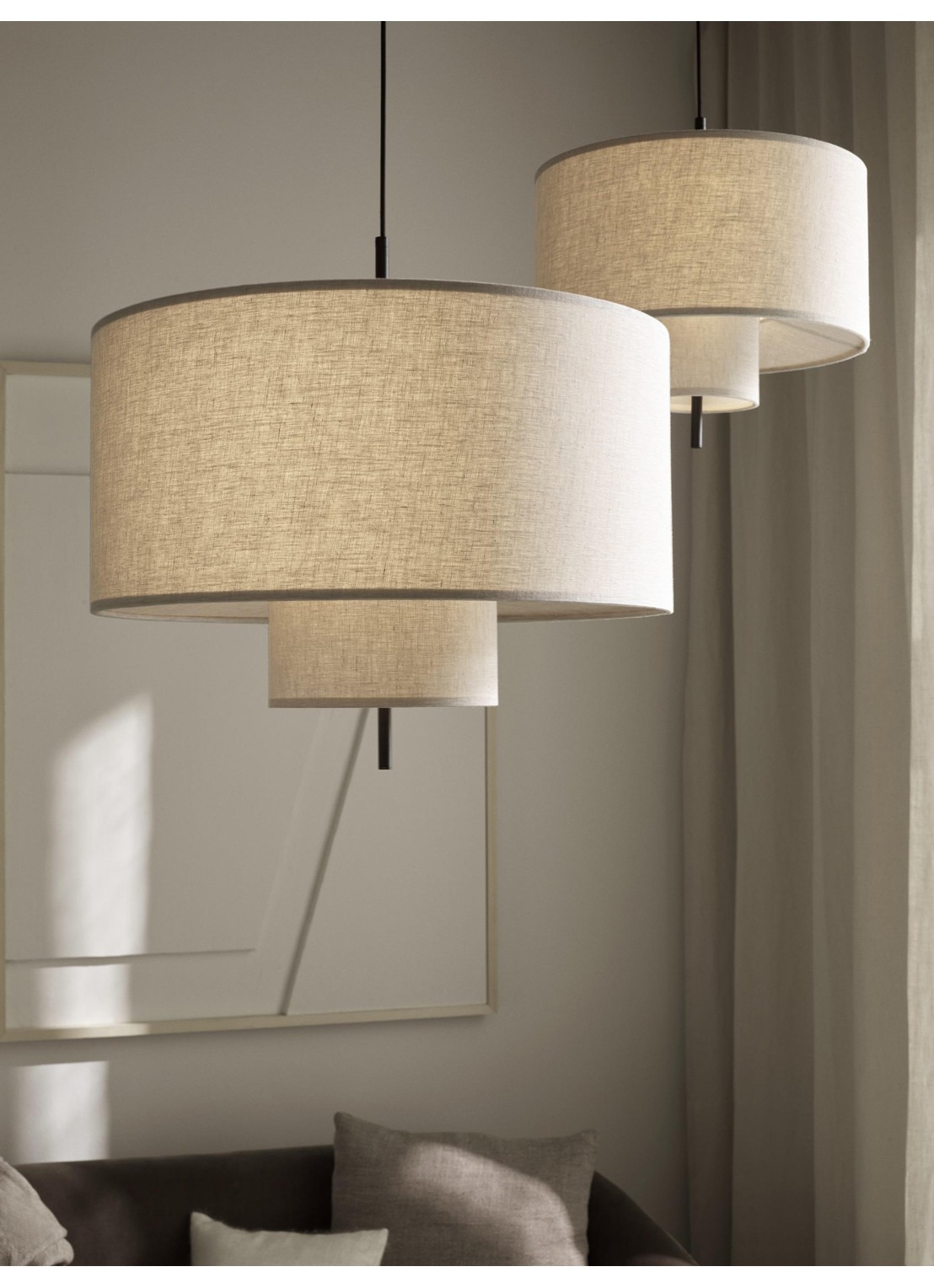 New Works Margin hanglamp 50 cm - voorkant 5 beige