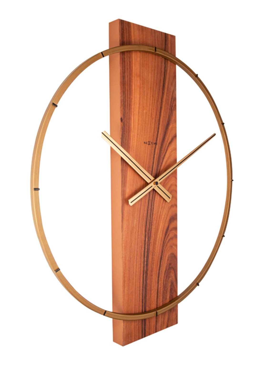 NeXtime Carl wandklok 50,8 cm - detail 3 bruin