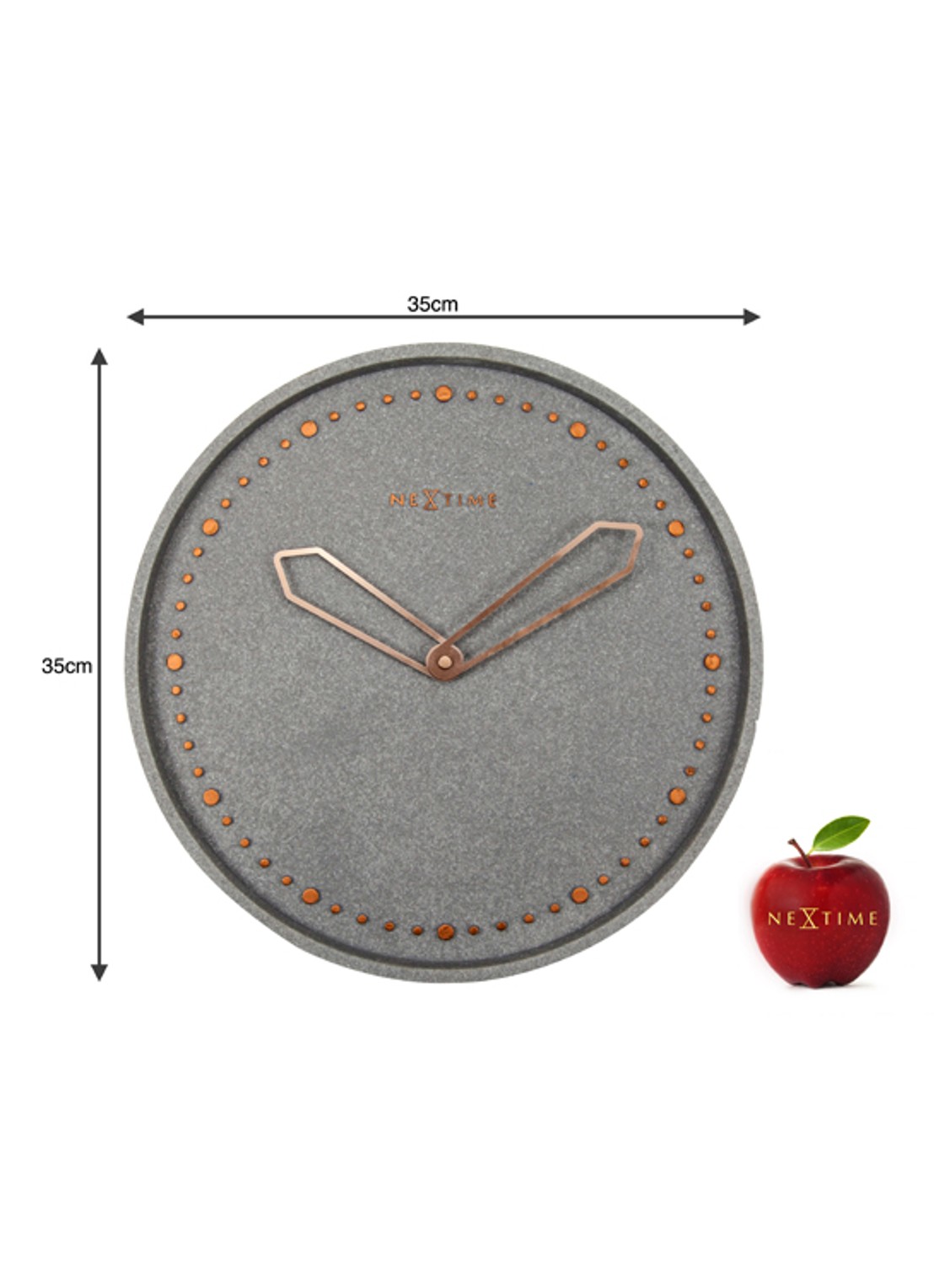 NeXtime Cross wandklok 35 cm - detail 6 grijs