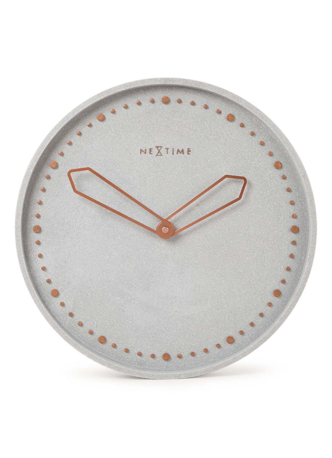 NeXtime Cross wandklok 35 cm - voorkant grijs