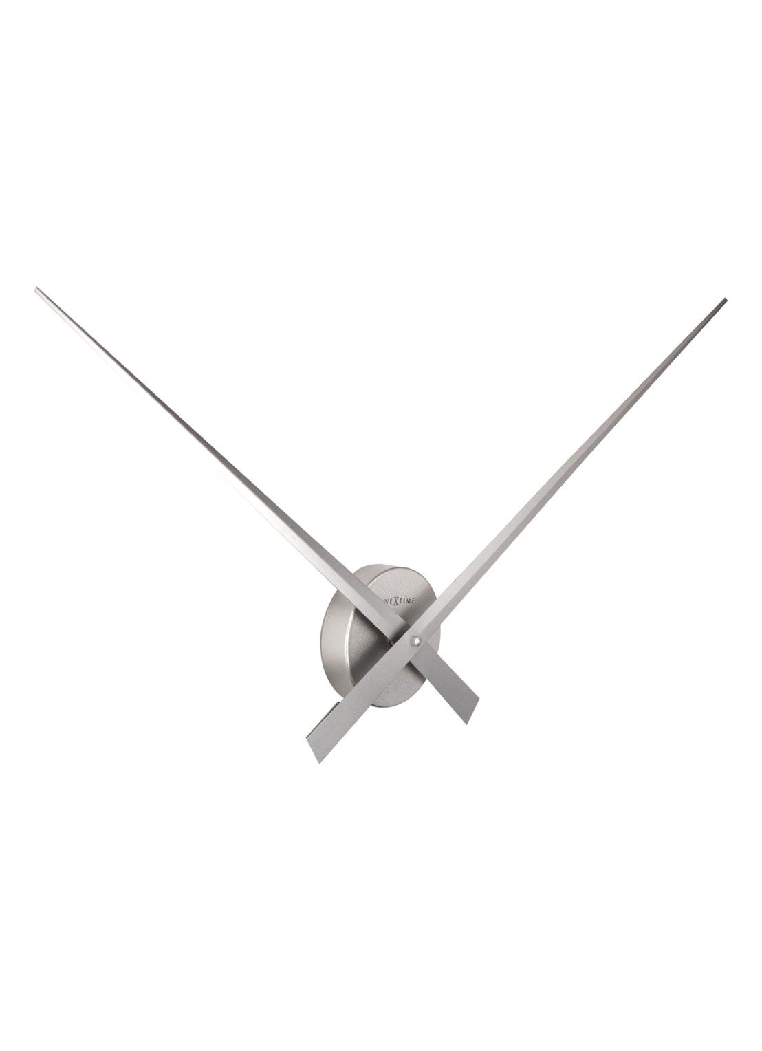 NeXtime Hands wandklok  - detail zilver