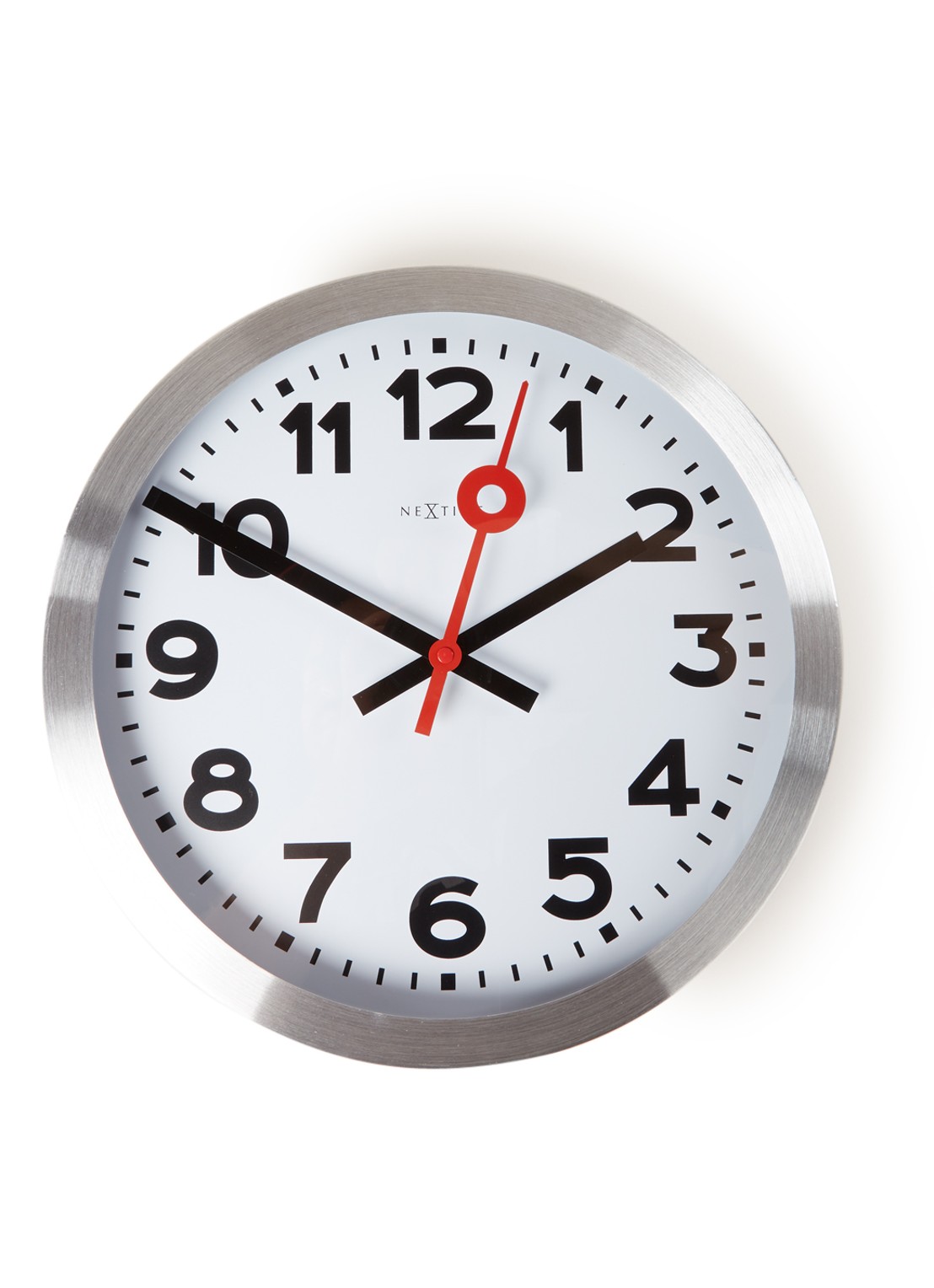 NeXtime Station wandklok 35 cm - voorkant wit