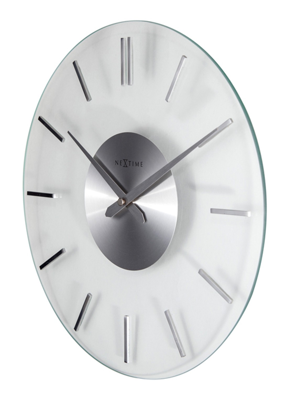NeXtime Stripe wandklok 26 cm - detail 3 gebroken wit