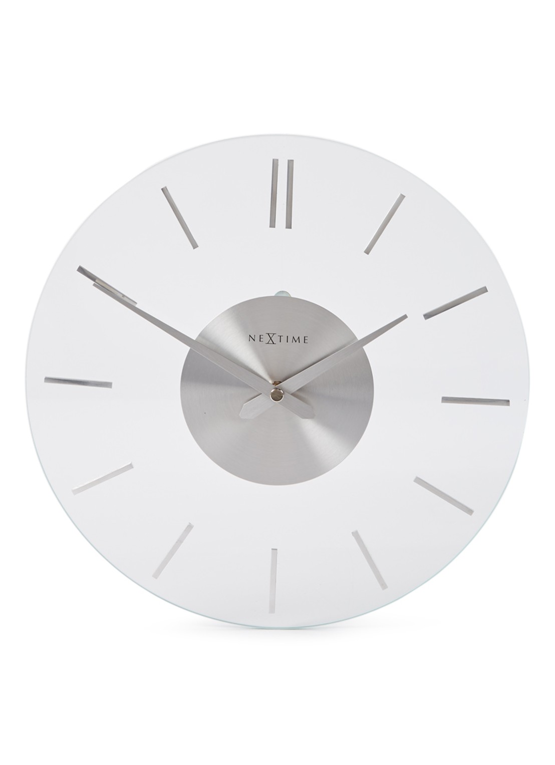 NeXtime Stripe wandklok 26 cm - voorkant gebroken wit