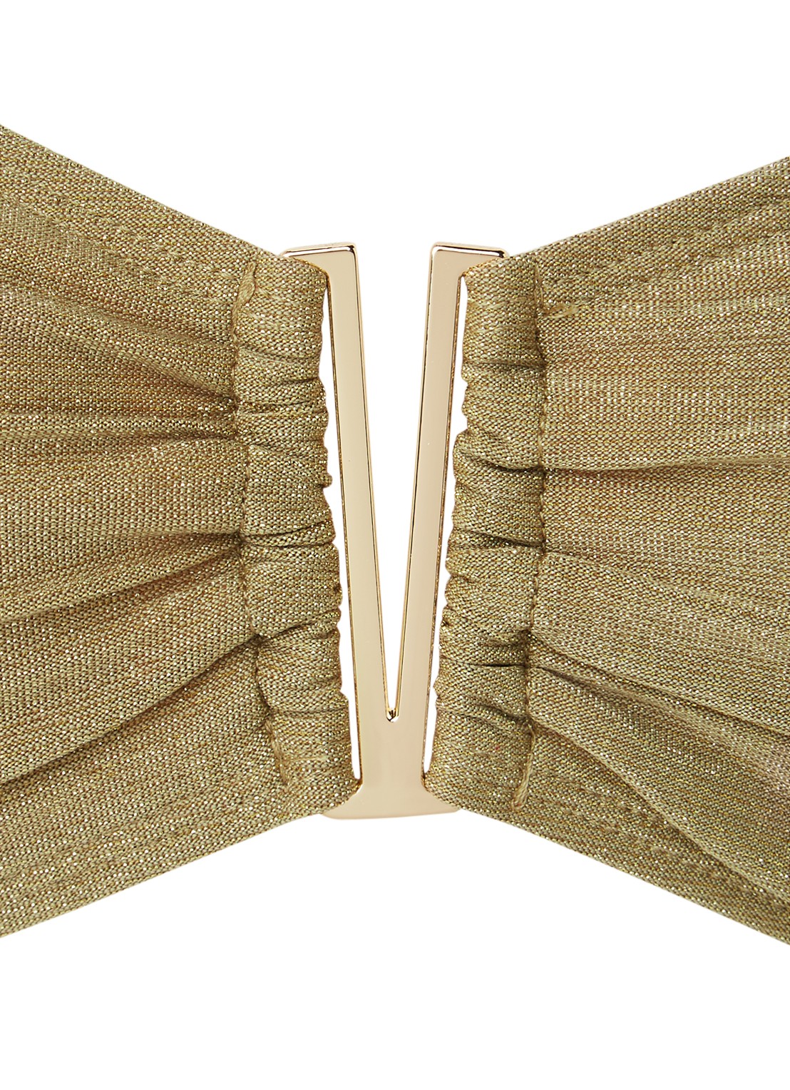 Nice bandeau bikinitop met lurex - detail 3 khaki