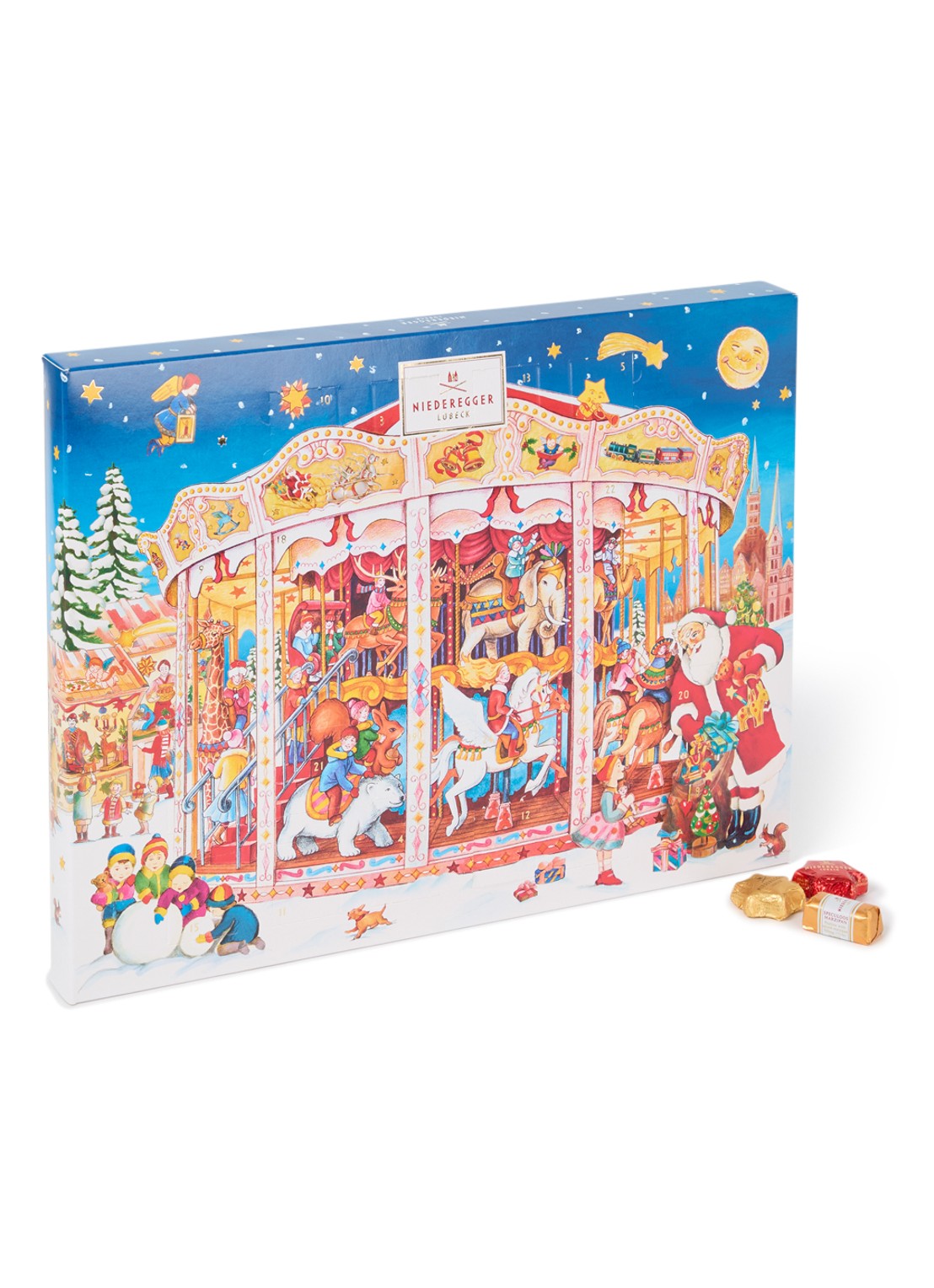 Niederegger Carousel Adventskalender met chocolade bonbons 39 stuks - voorkant undefined
