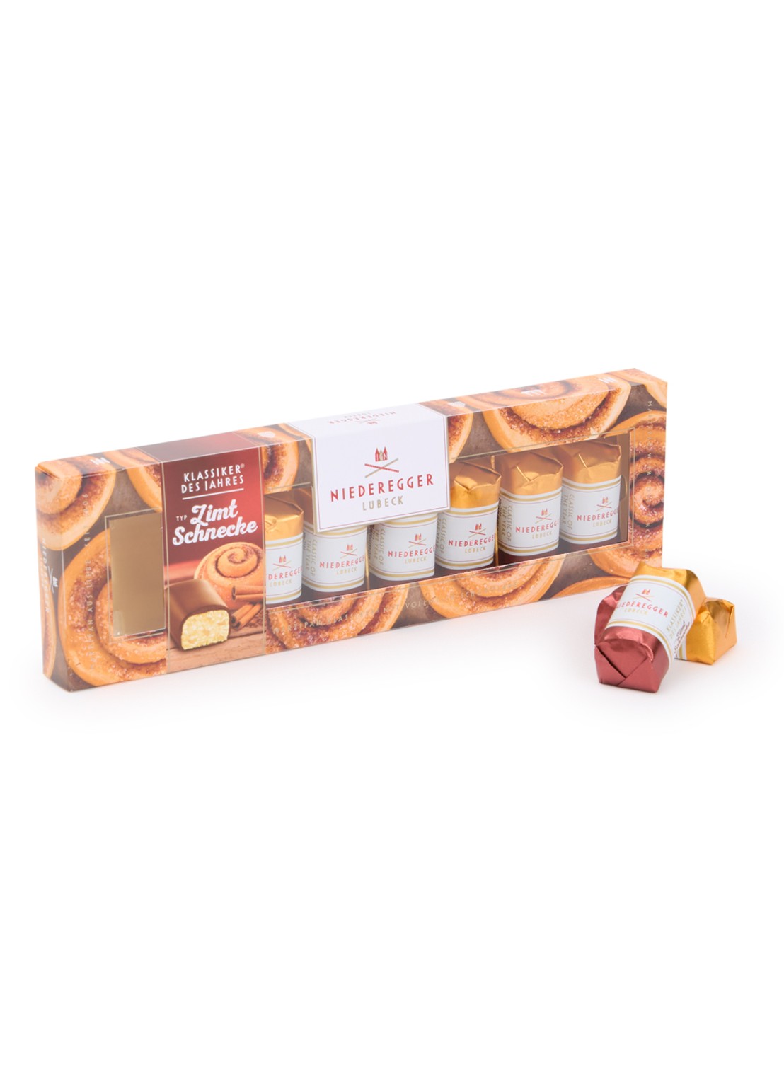 Niederegger Marsepein Kaneel chocolade bonbons 8 stuks - voorkant 2 undefined