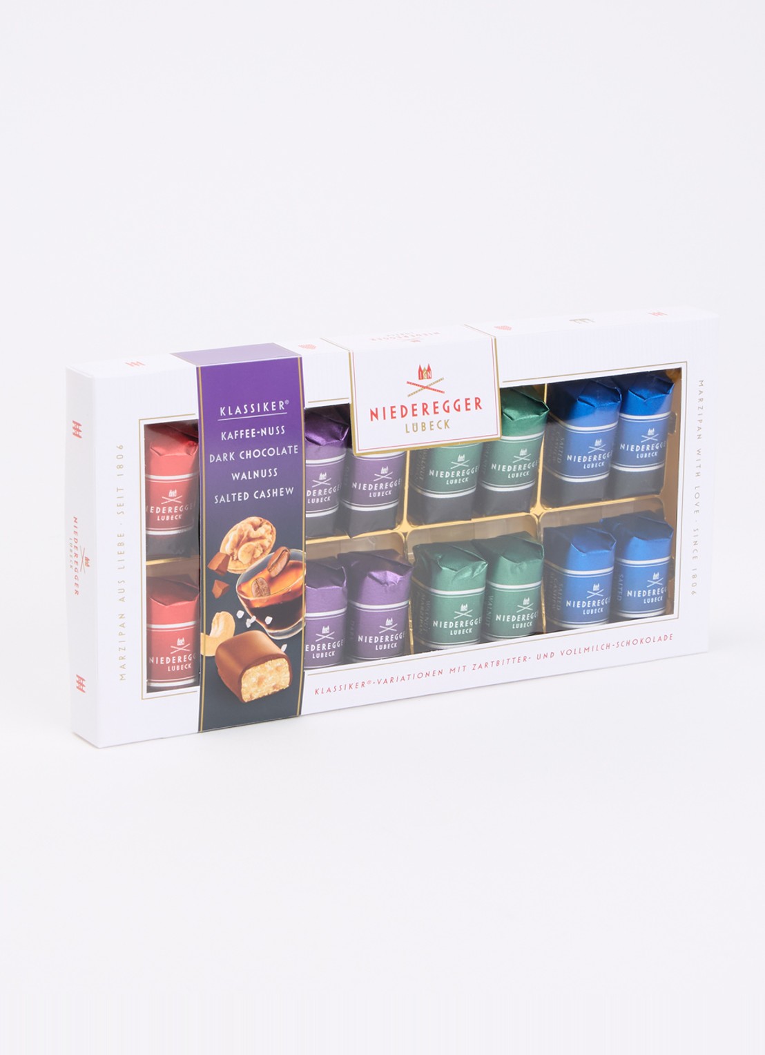 Niederegger Marsepein Klassiek Puur chocolade bonbons 16 stuks - voorkant 3 undefined