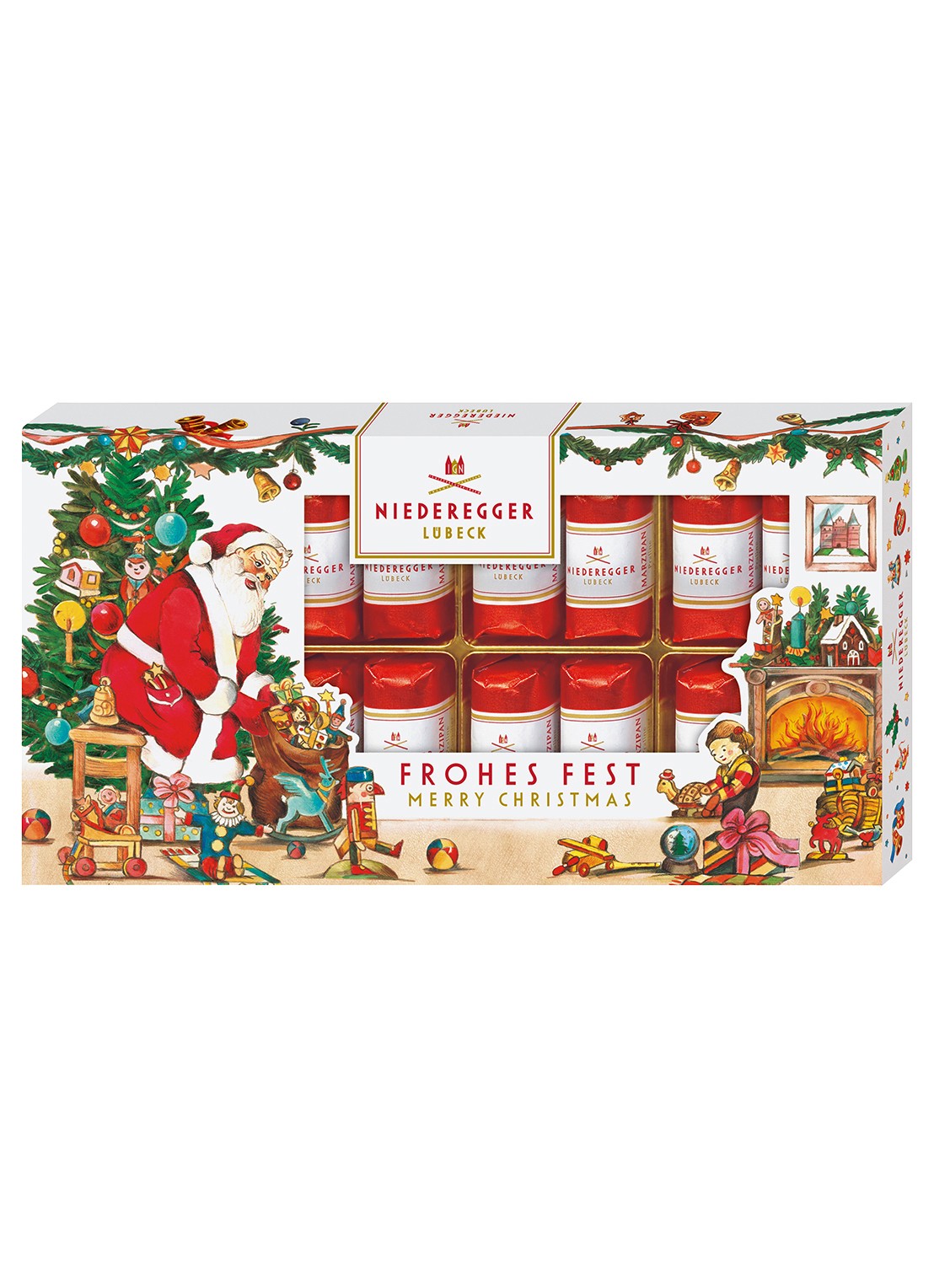 Niederegger Marsepein Klassieker puur Kerstdoos 200g - voorkant undefined