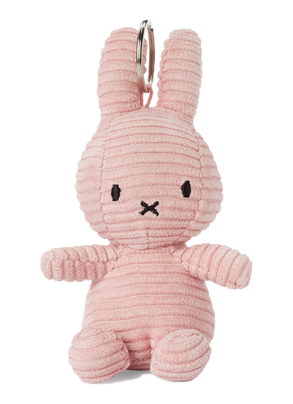 Nijntje Miffy Dutch Denim knuffel 23 cm - voorkant roze