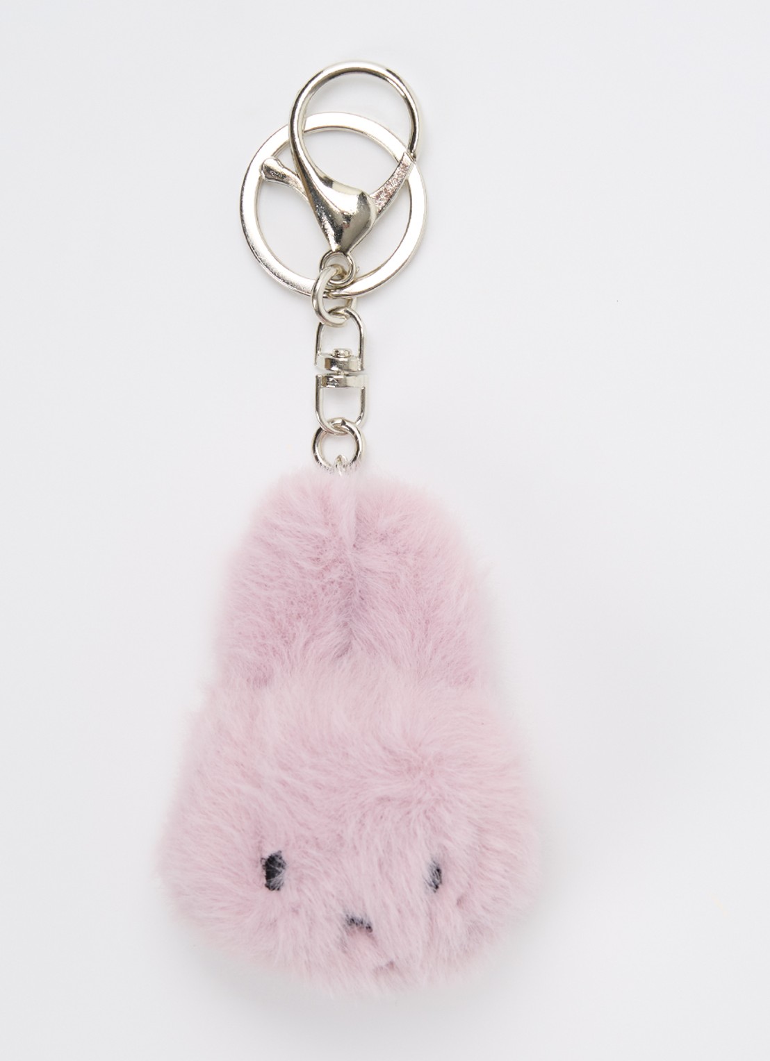 Nijntje Miffy Fuzzy sleutelhanger 8 cm - voorkant 3 lila