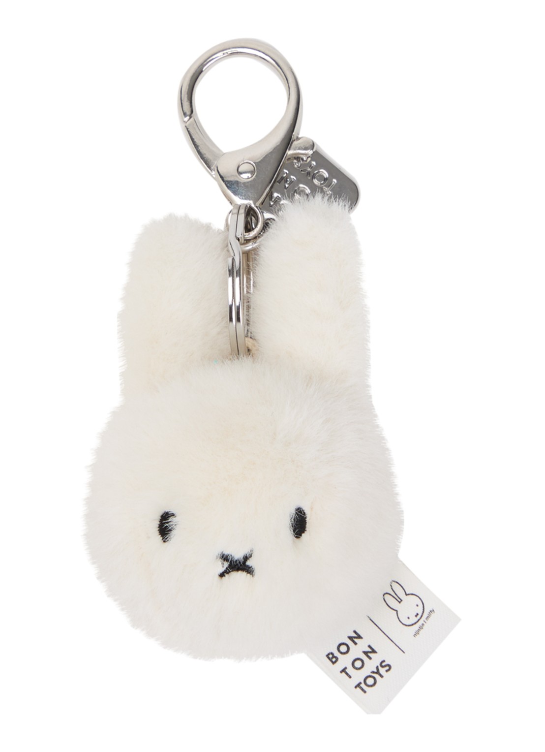 Nijntje Miffy sleutelhanger 8 cm  - voorkant gebroken wit