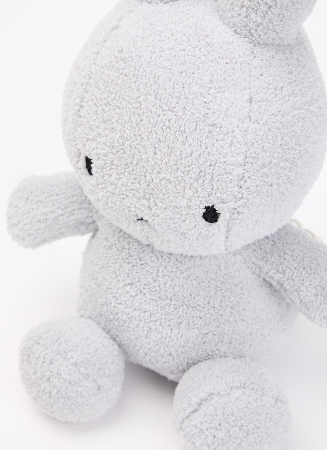 Nijntje Miffy Terry knuffel 33 cm - voorkant 2 lichtgrijs
