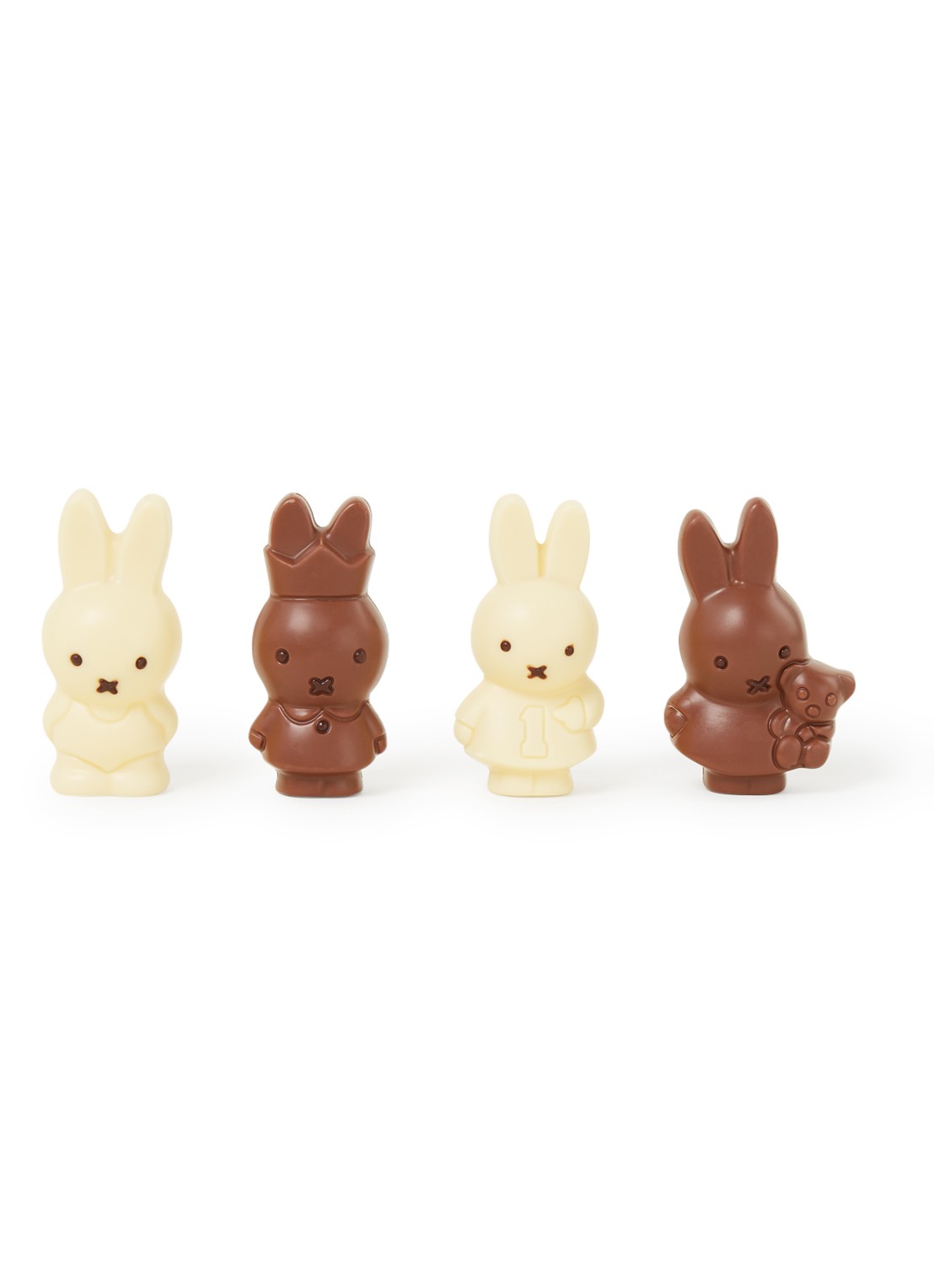 Nijntje Mini Nijntje chocolade 4 stuks - voorkant bruin