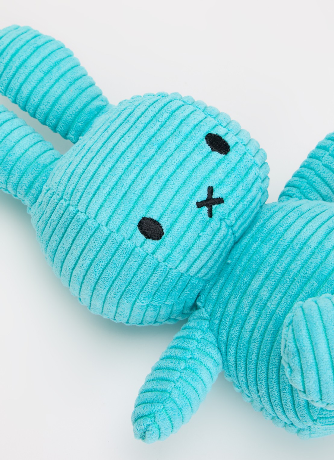 Nijntje Nijntje knuffel van corduroy 23 cm - voorkant 2 turquoise