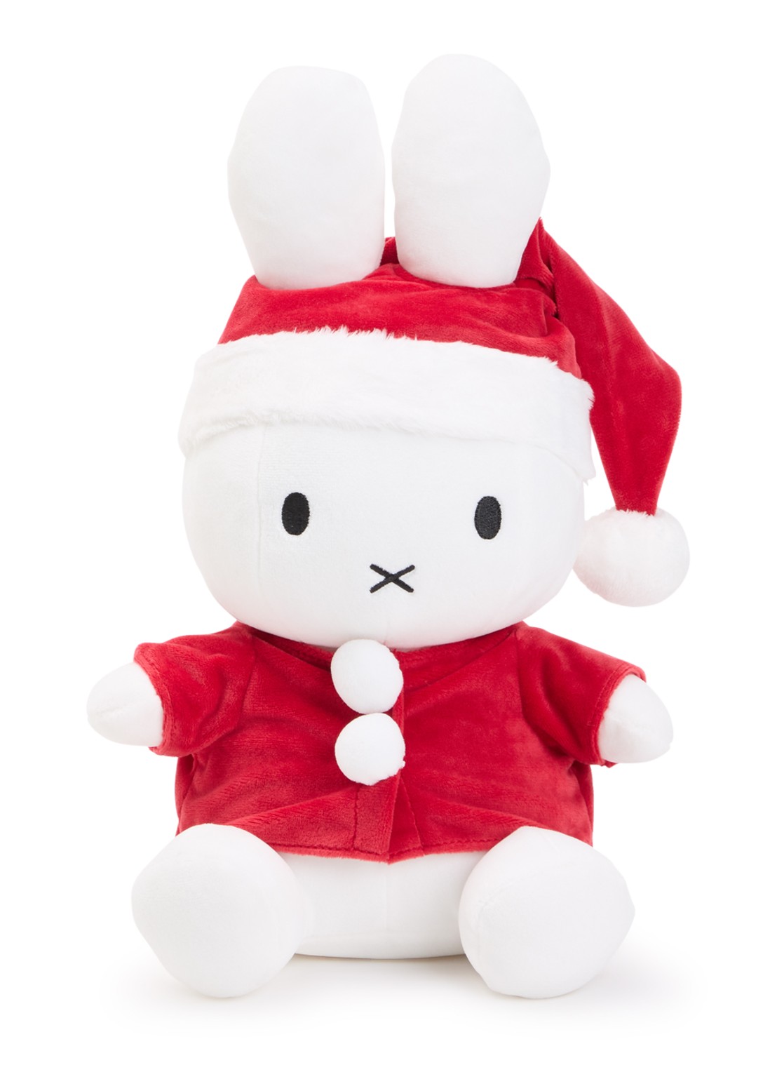 Nijntje Nijntje Santa knuffel 33 cm - voorkant wit