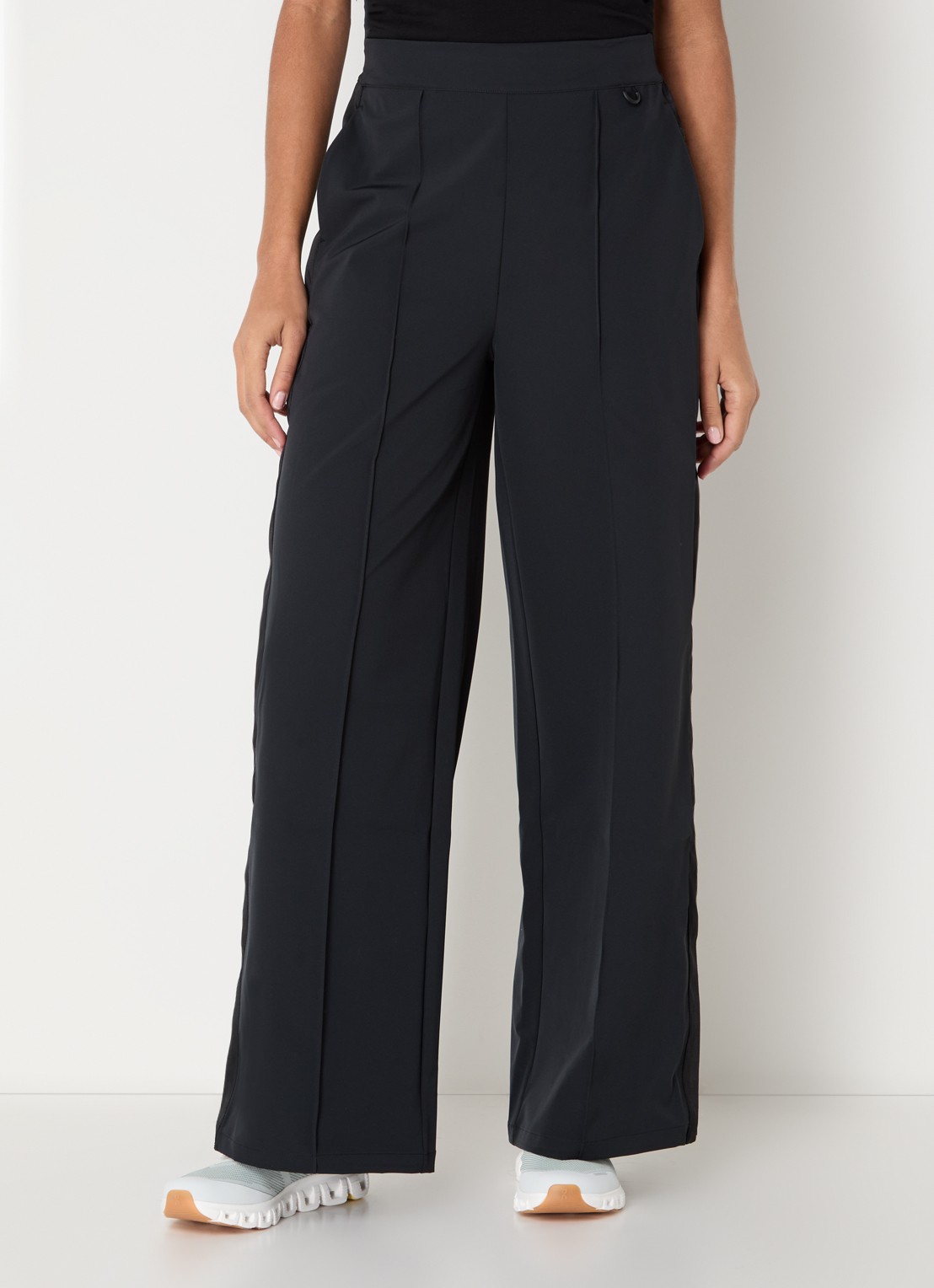 Nike 24.7 high waist wide fit joggingbroek met steekzakken - detail 4 antraciet
