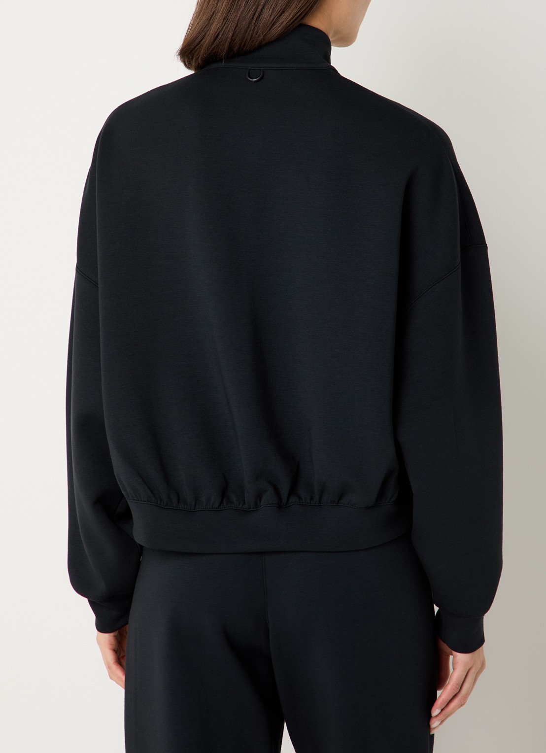 Nike 24.7 sweater met halve rits en steekzakken - achterkant zwart