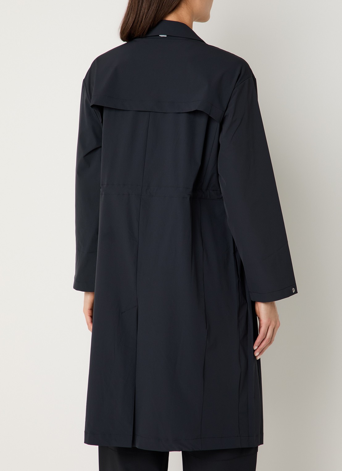 Nike 24.7 trenchcoat met trekkoord en steekzakken - achterkant 4 zwart