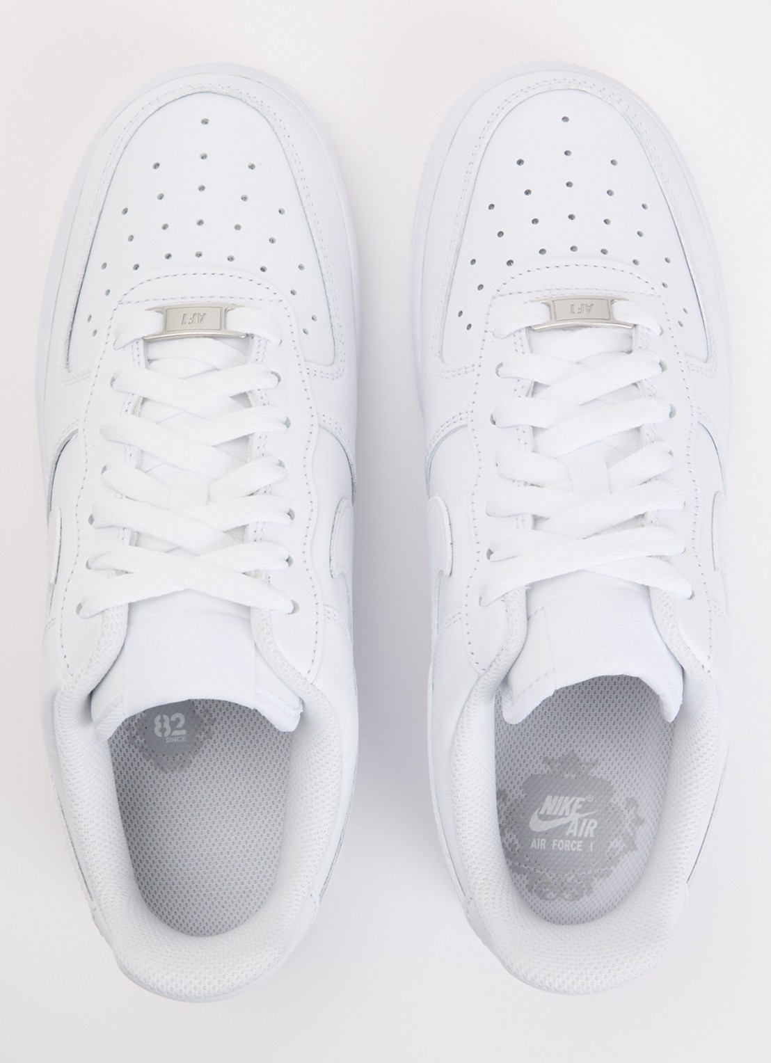 Nike Air Force 1 '07 sneaker van leer - detail 2 wit
