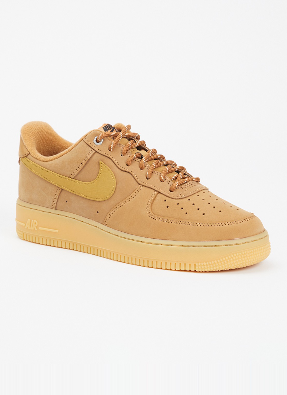 Nike Air Force 1 '07 WB sneaker van nubuck - voorkant 5 camel