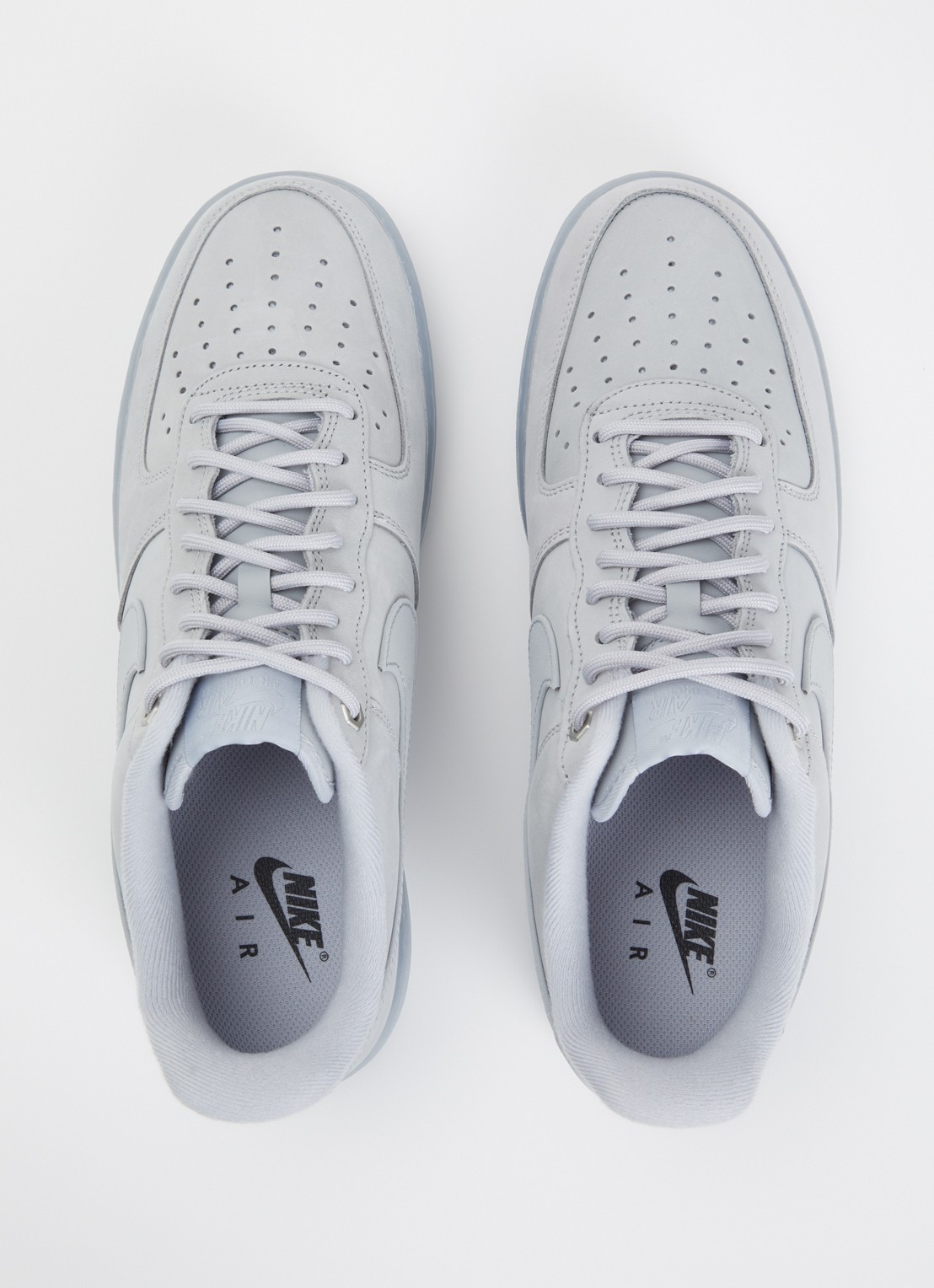 Nike Air Force 1 '07 WB sneaker van nubuck - detail 3 lichtgrijs