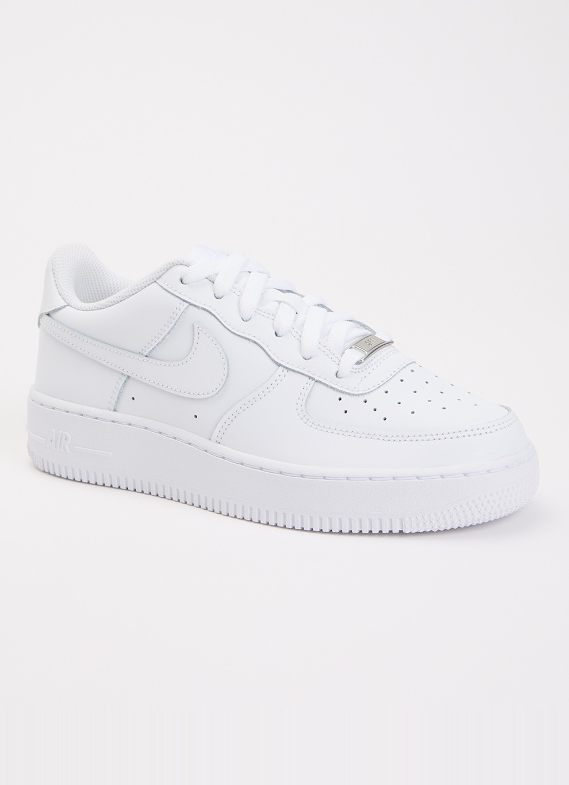 Nike Air Force 1 sneaker van leer - voorkant 3 wit