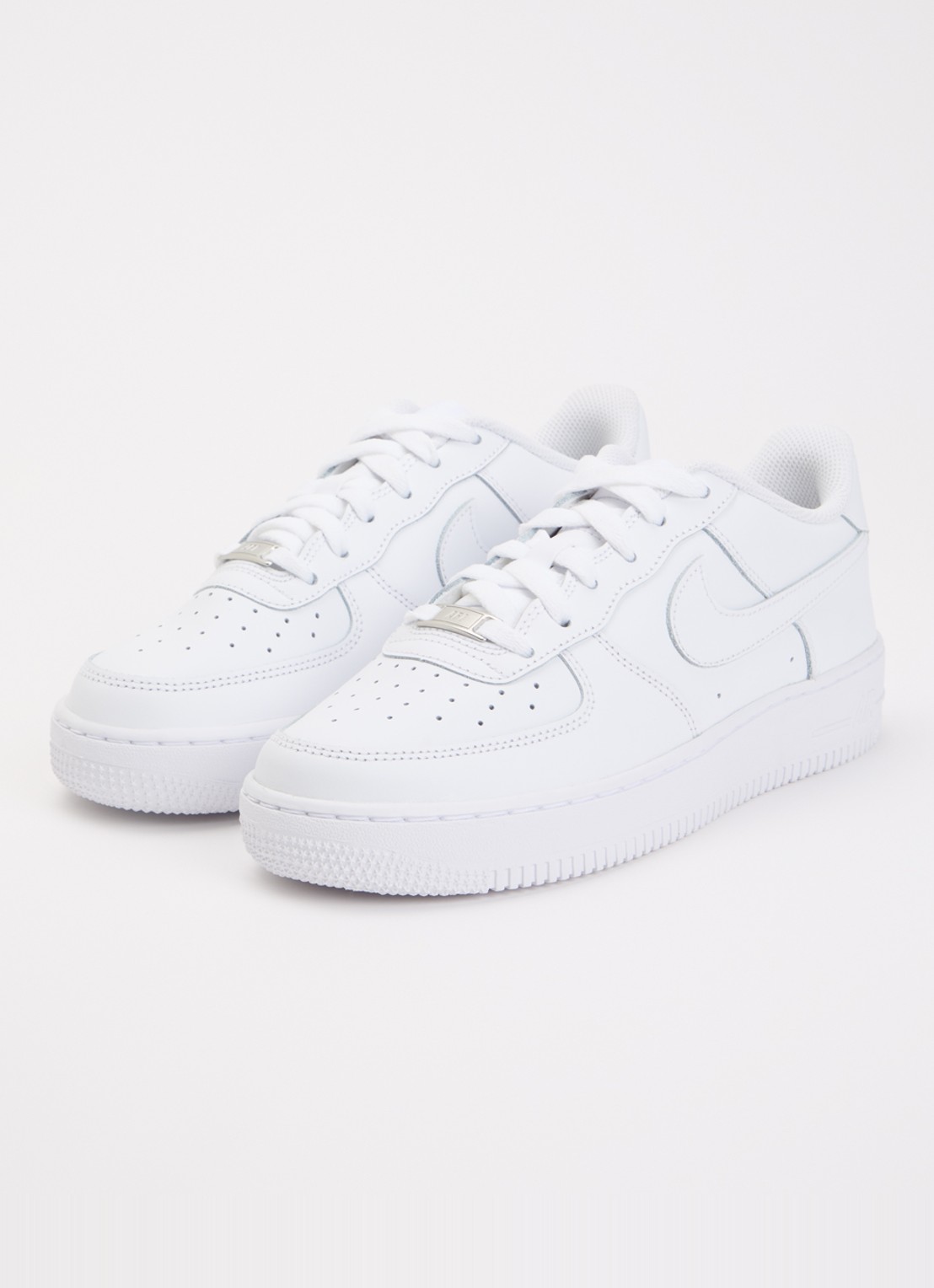Nike Air Force 1 sneaker van leer - voorkant 4 wit
