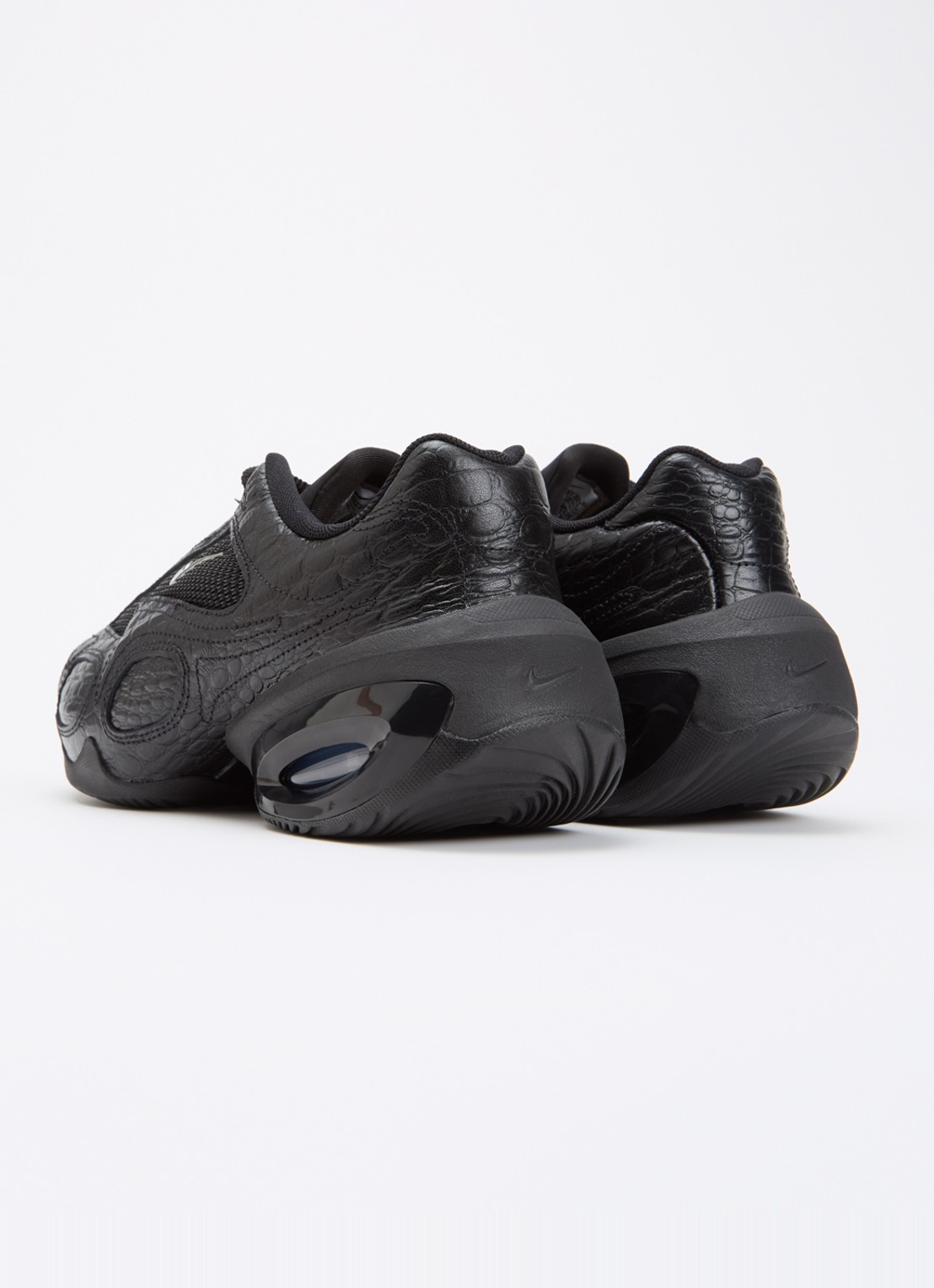 Nike Air Max Muse sneaker met mesh details en crocostructuur - achterkant 4 zwart
