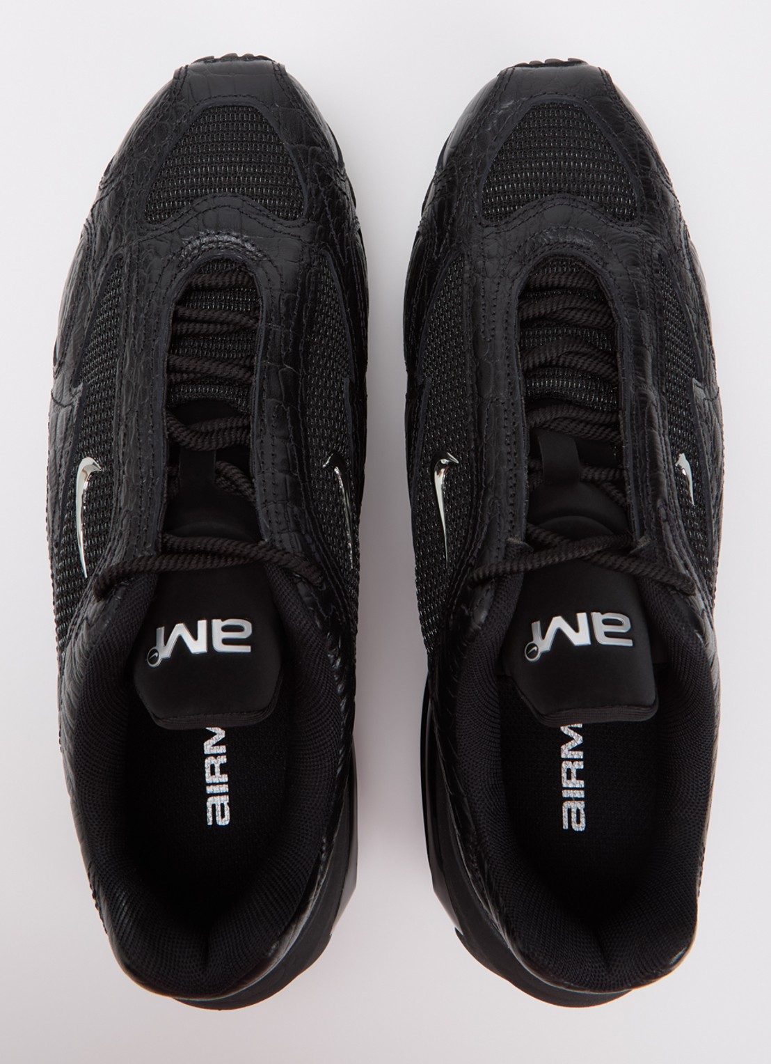 Nike Air Max Muse sneaker met mesh details en crocostructuur - detail 2 zwart