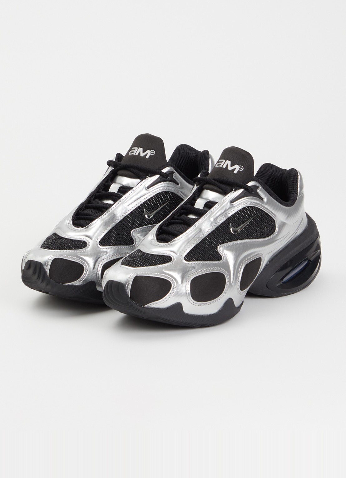 Nike Air Max Muse sneaker met mesh details en metallic finish - detail 2 zwart
