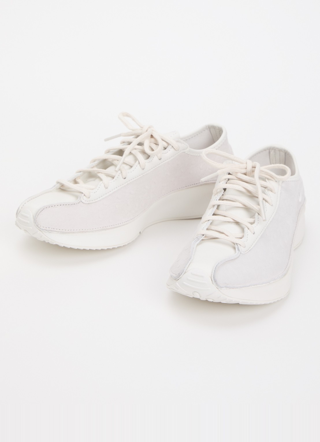 Nike Air Superfly sneaker van leer met structuur - detail 2 gebroken wit