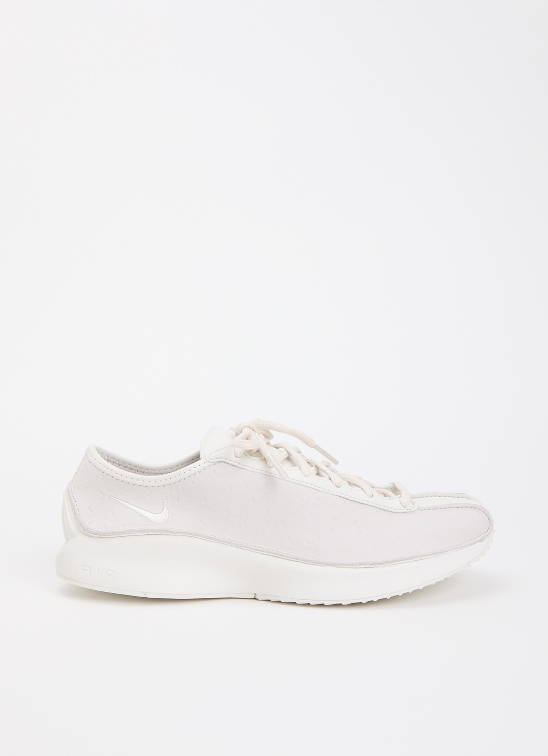 Nike Air Superfly sneaker van leer met structuur - voorkant gebroken wit